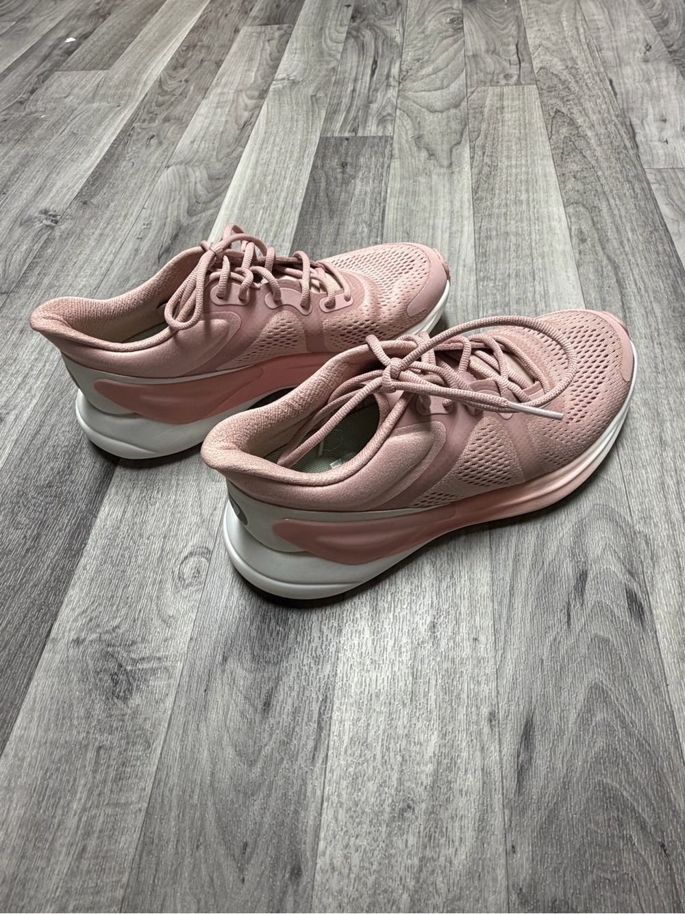 lululemon athletica Women's Pink Knit Lace-Up Running Shoes